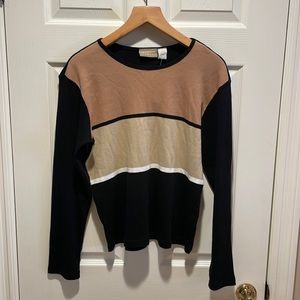 Liz Claiborne color block sweater